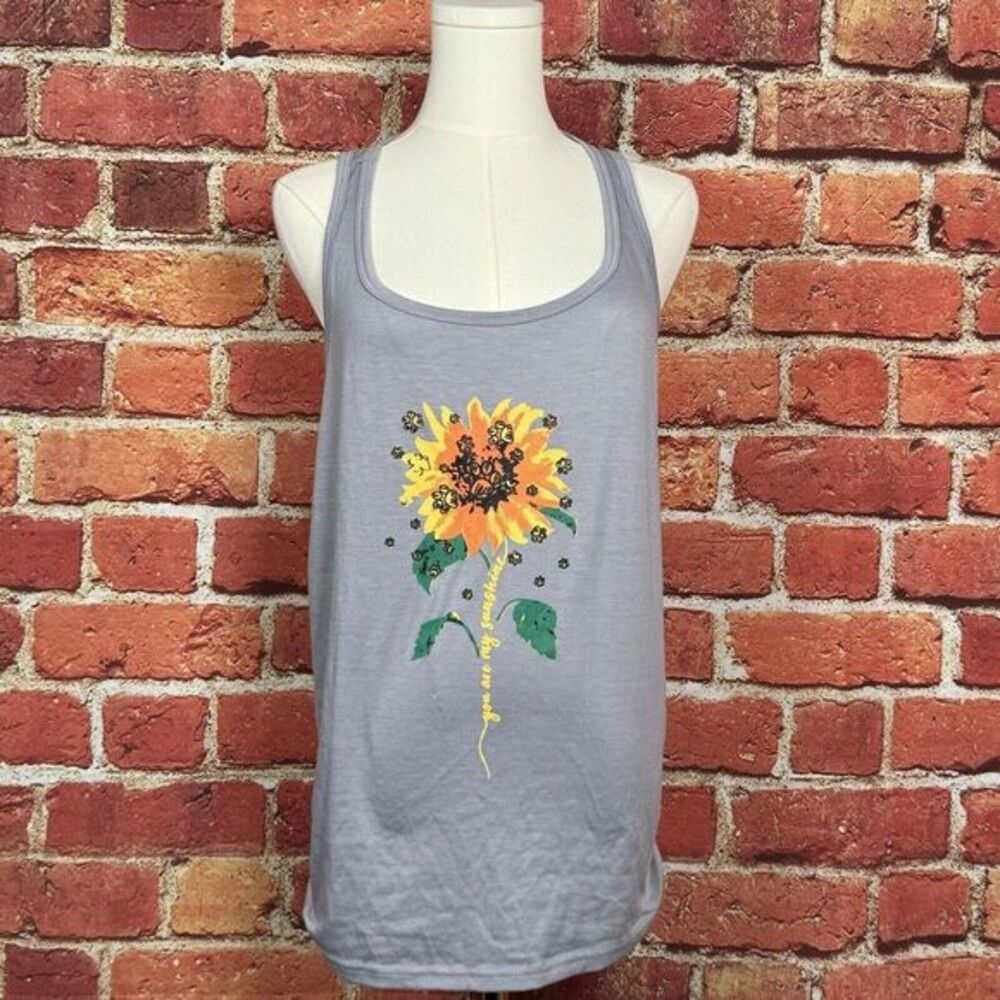 Misslook Women's Tank Top Graphic‎ Print Size Large Cotton Blend EUC